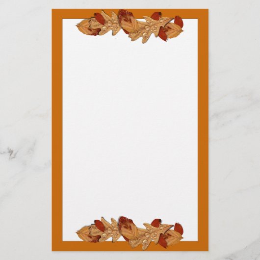 Natte herfstbladeren briefpapier (Voorkant)