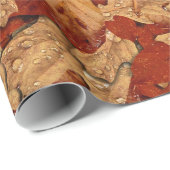 Natte herfstbladeren cadeaupapier (Rol Hoek)