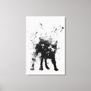natte hond canvas afdruk