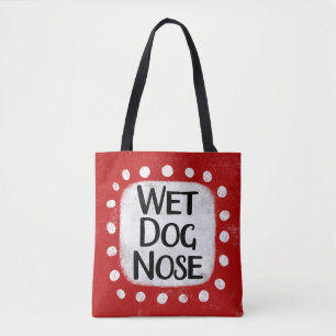 Natte hondenneus Canvas tas