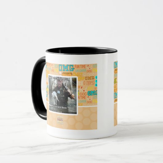 Natte kat en pistool mok (Voorkant links)