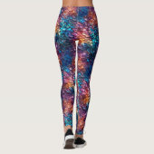 Natte look Zeemeermin Fish Tail Fantasy Scales Kos Leggings (Achterkant)