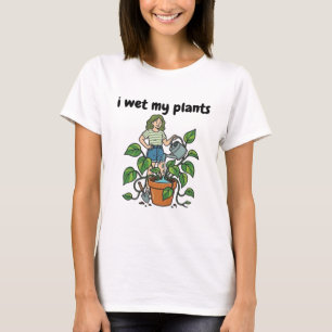 Natte Planten Grappige Tuin Pun T-Shirt