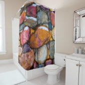 Natte steenwand douchegordijn (In situ)