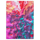 Natte verf kleurrijk abstract kunst wervelpalet klembord (Achterkant)