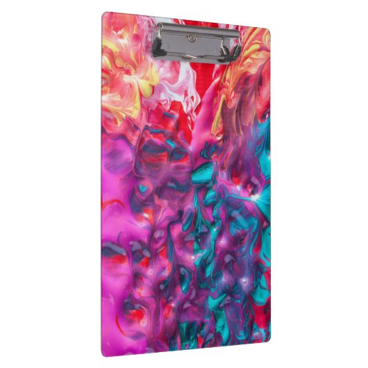 Natte verf kleurrijk abstract kunst wervelpalet klembord (Rechts)