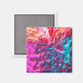 Natte verfkleurig abstract kunstpalet modern magneet (Voorkant / Achterkant)