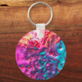 Natte verfkleurig abstract kunstpalet modern sleutelhanger (Voorkant)