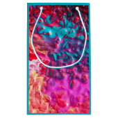 Natte verfkleurige abstracte kunstpaletdraai klein cadeauzakje (Achterkant)