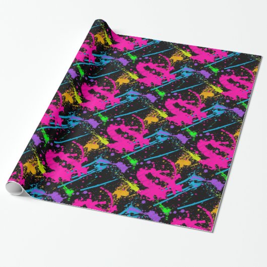 Natte verfretrokleurig plastic omlooppapier cadeaupapier (Uitgerold)
