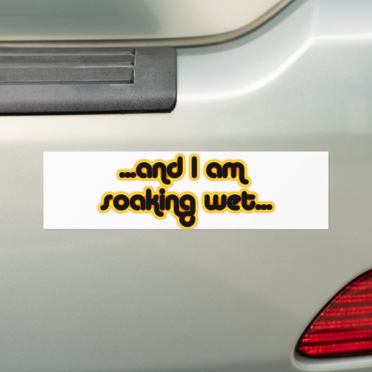 Natte verslapping bumpersticker (Op auto)