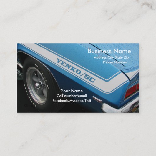 Natte Yenko Visitekaartje (Voorkant)