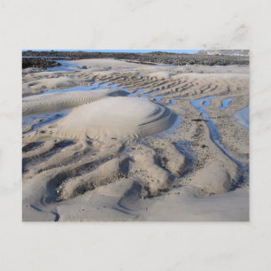 Natte zand briefkaart
