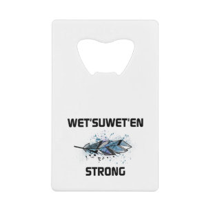 Natte'suwet'en Strong Horizontale Kleur van de Vee Kredietkaart Flessenopener