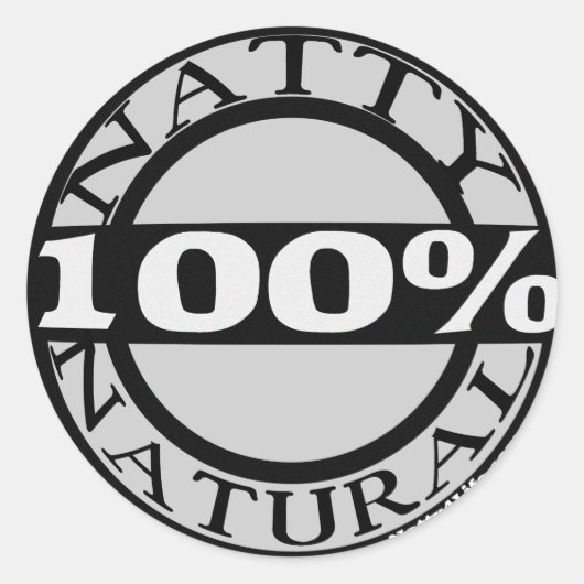 Natty Natural Ronde Sticker (Voorkant)