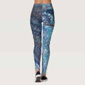 Natural Attraction 2 Blue Geode Abstract Leggings (Dos)