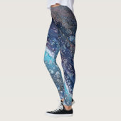Natural Attraction 2 Blue Geode Abstract Leggings (Gauche)