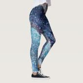 Natural Attraction 2 Blue Geode Abstract Leggings (Droite)