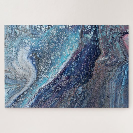 Natural Attraction 2 Blue Geode Abstract Puzzle (Horizontal)