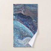 Natural Attraction 2 Blue Geode Bath Towel Set (Serviette à main)
