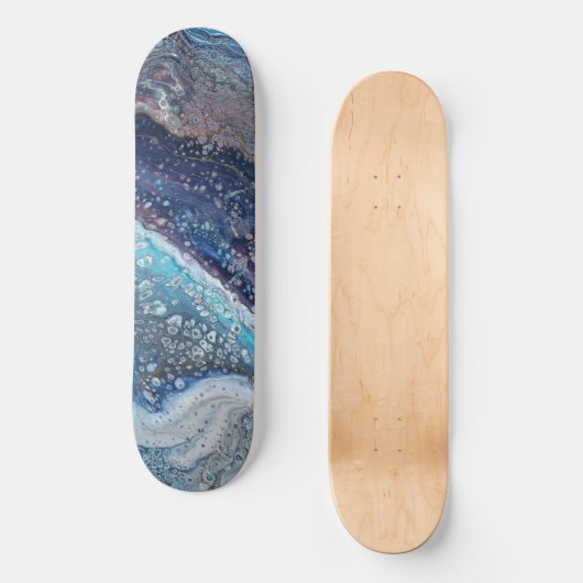 Natural Attraction 2 Blue Geode Skateboard Deck (Recto)