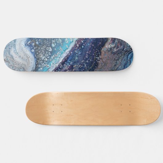 Natural Attraction 2 Blue Geode Skateboard Deck (Horz)
