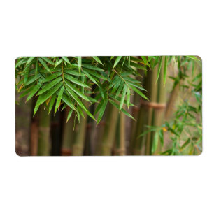 Natural Bamboo Zen Background Gepersonaliseerd Sja Etiket