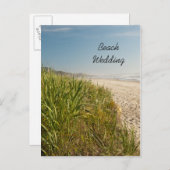 Natural Beach Wedding Save the Date Aankondigingskaart (Voorkant / Achterkant)