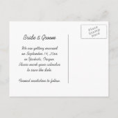 Natural Beach Wedding Save the Date Aankondigingskaart (Achterkant)