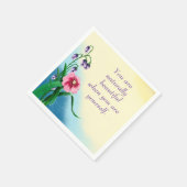 Natural Beauty Quote met roze en paarse bloemen Servet (Hoek)
