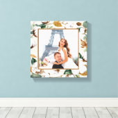 Natural Birch Cotton Wreath Photo Wedding Keepomwi Canvas Afdruk (Insitu (Houten vloer))