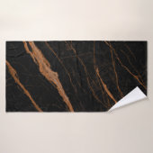 natural black emperador marble texture background (Serviette de bain)