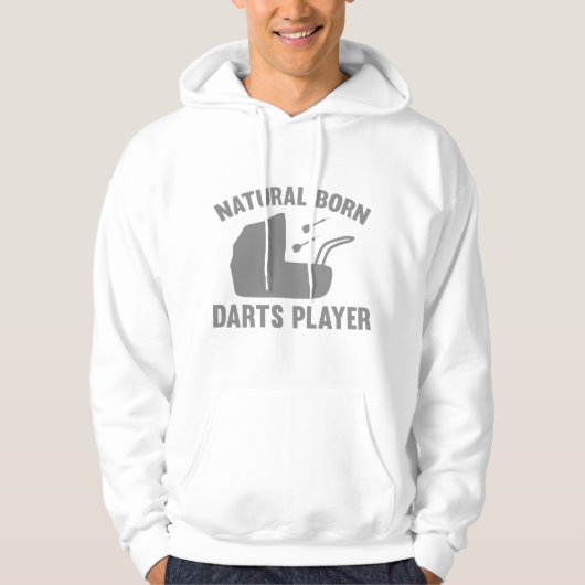 Natural Born Darts Player Hoodie (Voorkant)