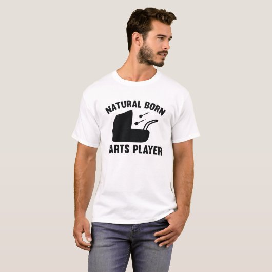 Natural Born Darts Player T-shirt (Voorkant volledig)