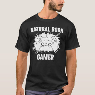 Natural Born Gamer - Spetter Style Gaming T-Shirt