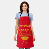 Natural Born Griller Apron Schort (Gedragen)