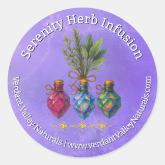 Natural Botanical Herbal Handmade Product  Ronde Sticker