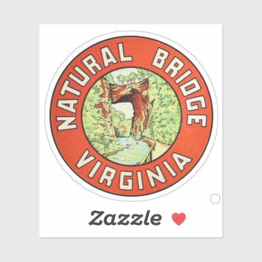 Natural Bridge Virginia - Sticker (Feuille)