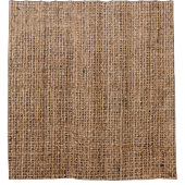 Natural Brown Burlap Canvas Coarse Grunge Backgrou Douchegordijn (Voorkant)
