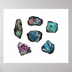 Natural Crystal Rock Collectie Poster