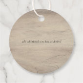 Natural Earth Rustic Woodland Bladeren Bedankjes Labels (Achterkant)