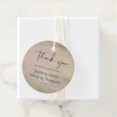 Natural Earth Rustic Woodland Bladeren Bedankjes Labels (In situ)