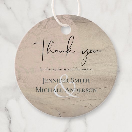 Natural Earth Rustic Woodland Bladeren Bedankjes Labels (Voorkant)