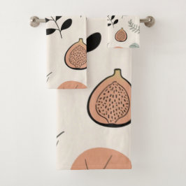 Natural Ease – Fine-Line Leaf Art Towel Bad Handdoek