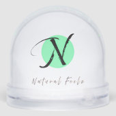 Natural Feelz Logo Snow Wereldbol Sneeuwbol (Achterkant)