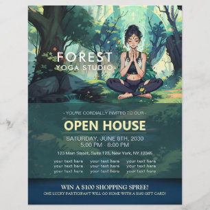 Natural Forest Yoga Fitness Instructor Flyer