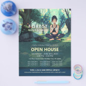 Natural Forest Yoga Fitness Instructor Flyer (Enkel)