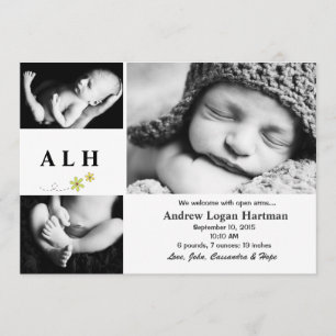 Natural - Foto geboortebekendmaking Aankondiging