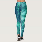 Natural Green Emerald Marble Leggings (Achterkant)