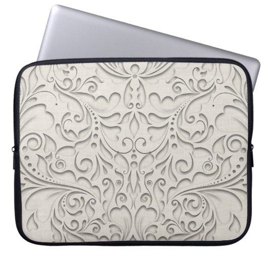 Natural HeartyChic Laptop Sleeve (Voorkant)